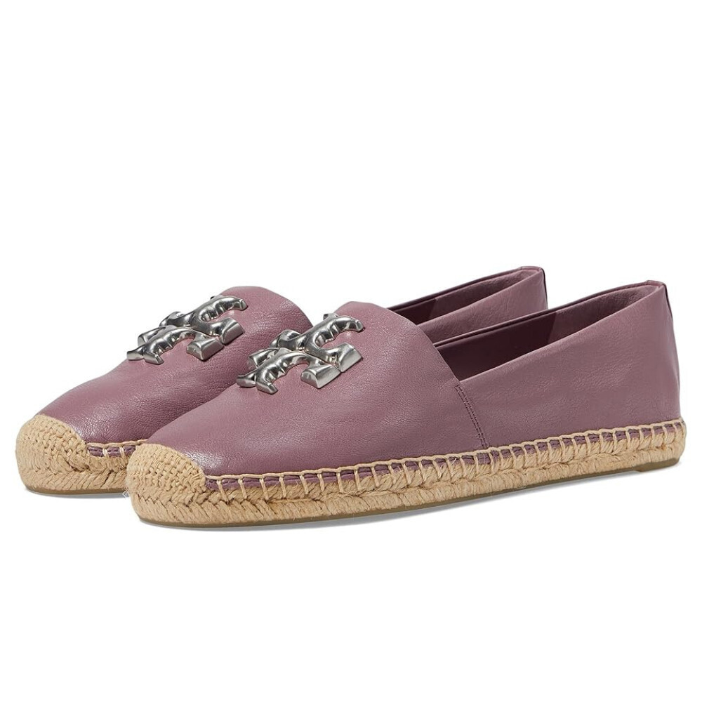 Tory Burch Eleanor Flats Women's US 11 Cipria Leather Slip On Espadrille ZAP719